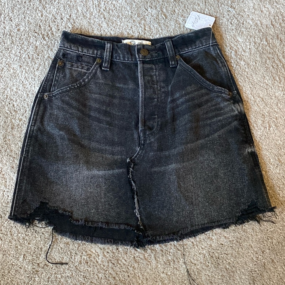 Free People jean skirt